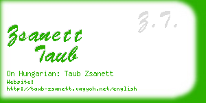 zsanett taub business card